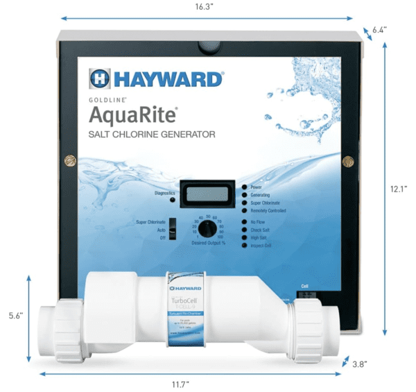 Hayward W3AQR9 AquaRite Salt Chlorination System for In-Ground Pools up to 25,000 Gallons